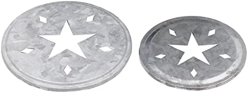 Star Cutout Galvanized Metal Lid Inserts for Mason Jars 10 Pack