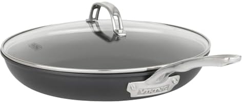 ElevateYourKitchenCookwareSet - 12-Piece Viking Pots Pans with Glass Lids Black