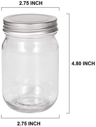 Accguan Mason Jars Set of 20 12oz Wide Mouth Spices Jars
