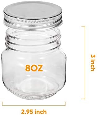 Intended 8 oz Mason Jars with Silver Lids 30Pack