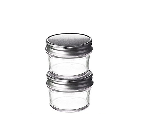 Perfume Studio 2-Pack 4oz Tapered Glass Jars with Silver Lids