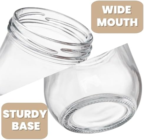 40 Pack Clear Glass Mason Jars with Airtight Lids 6 Oz
