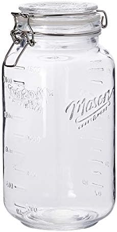 Mason Craft More Airtight Glass Clamp Jar 67 Oz Large Storage