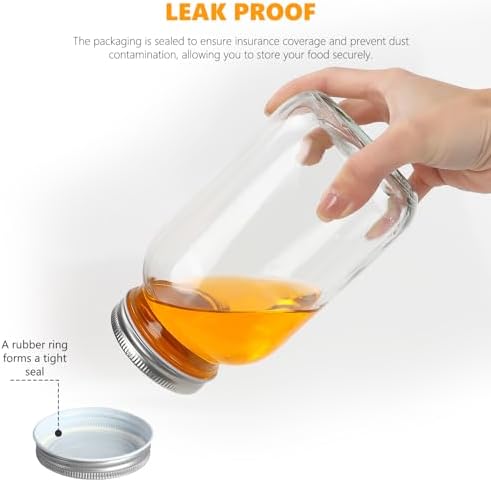 Keketin 32 oz Mason Jars with Airtight Lids 6 Pack
