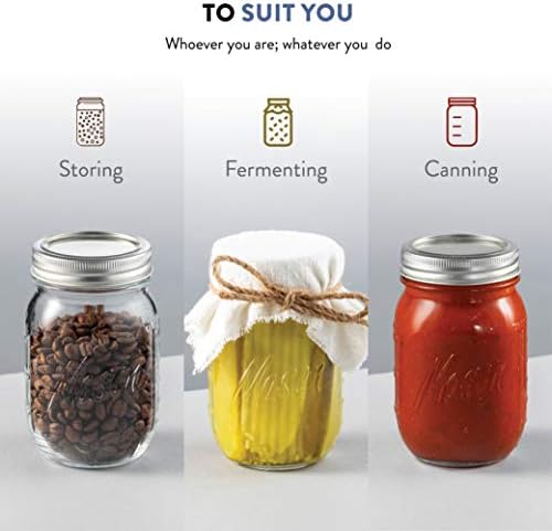 Paksh Novelty Mason Jars 6-Pack 16 oz - Preserve and Style Your Tables