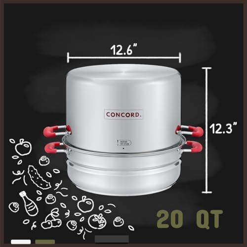 Perfect 20 Quart Stainless Steel Turbo Canner Steamer Set for Home Use