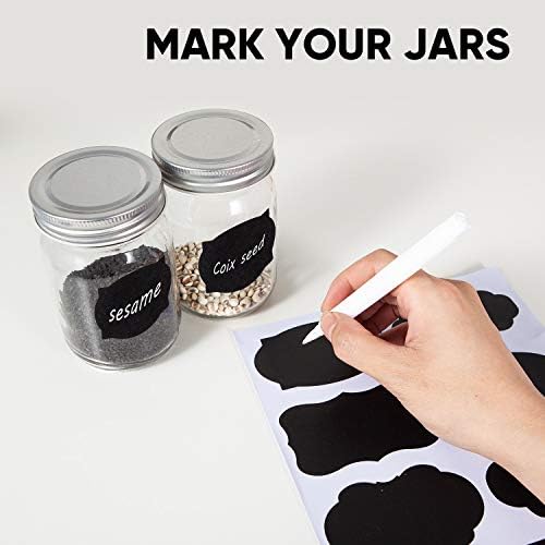Accguan Mason Jars Set of 20 12oz Wide Mouth Spices Jars