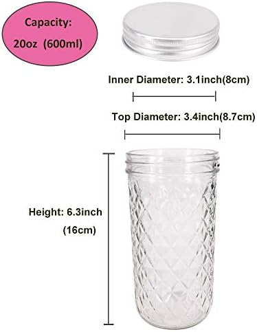 Elegant Glass Mason Jars for Canning Decoration
