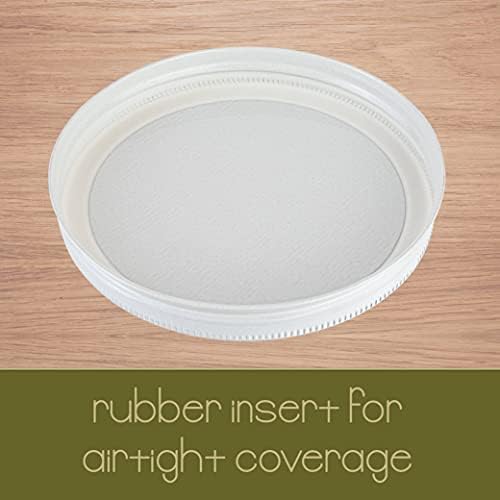 Kitchentoolz 1 Gallon Glass Mason Jars with Metal Airtight Lids 4-Pack