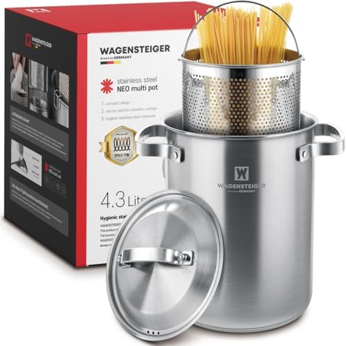 WAGENSTEIGER Premium Stainless Steel Asparagus Steamer with Spaghetti Stovetop Cooker