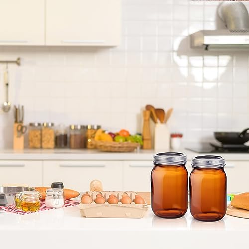 Norme 8-Piece Airtight Glass Mason Jars Set