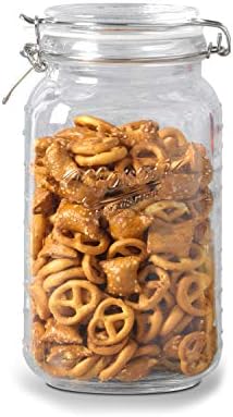 Sturdy Glass Clamp Jar for Airtight Storage