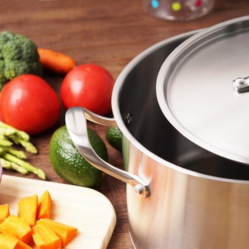 Sturdy Matte-Finish 35QT Stock Pot