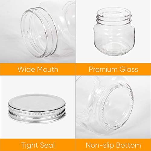 Intended 8 oz Mason Jars with Silver Lids 30Pack
