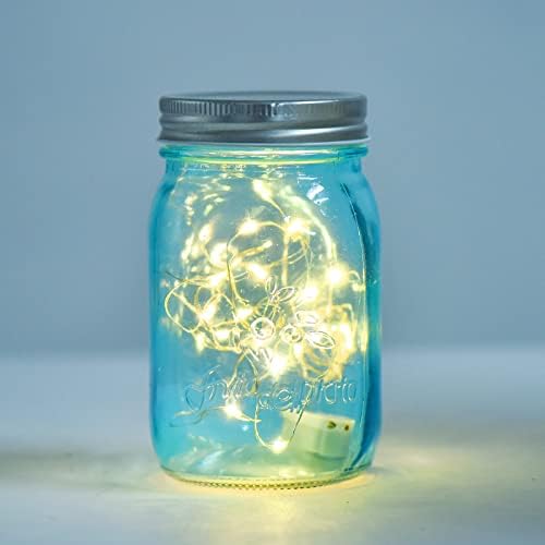 Amzcku 16 oz Colored Mason Jars with Lids
