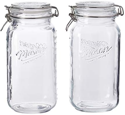 Mason Craft More Airtight Glass Clamp Jar 67 Oz Large Storage