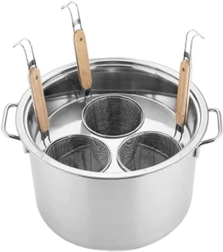 Stainless Steel Pasta Cooker with Insert Baskets for Noodles and Soups