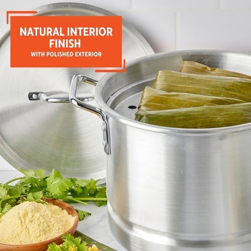 Imusa 16 qt Aluminum Steamer Durable Efficient for Perfect Steam Cooking