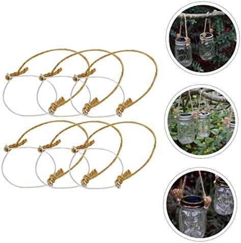 PRETYZOOM 2sets Canning Jar Handles with Rope and Wire