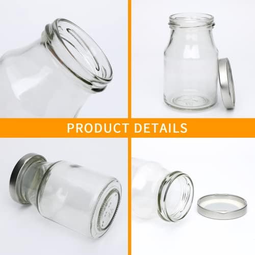 Accguan 6oz Glass Milk Bottles for Hiking Travel Special Gifting 36-Pack