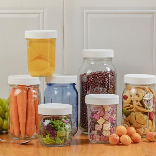 3 Pack 64 oz Clear Wide Mouth Mason Jars with Airtight Lids