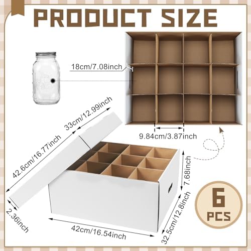 6-Piece Mason Jar Storage Box