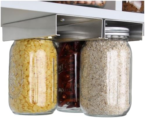 Space-Saving Mason Jar Organizer for Home Kitchen