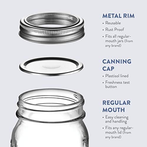 Paksh Novelty Mason Jars 6-Pack 16 oz - Preserve and Style Your Tables