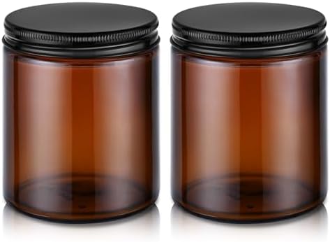 Sleek Durable 8oz Glass Candle Jars with Metal Lids for Samples
