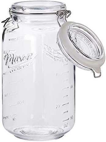 Mason Craft More Airtight Glass Clamp Jar 67 Oz Large Storage