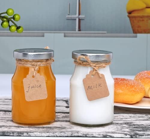 Accguan 6oz Glass Milk Bottles for Hiking Travel Special Gifting 36-Pack