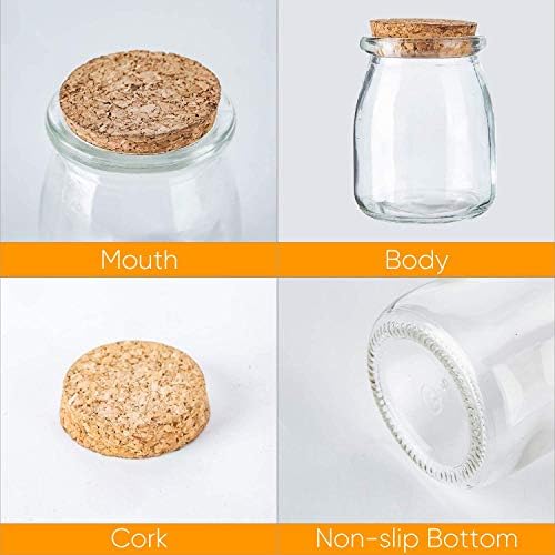 Brajttt Mini Glass Jars Set 40PCS 7oz Perfect for Storage PreserveNature