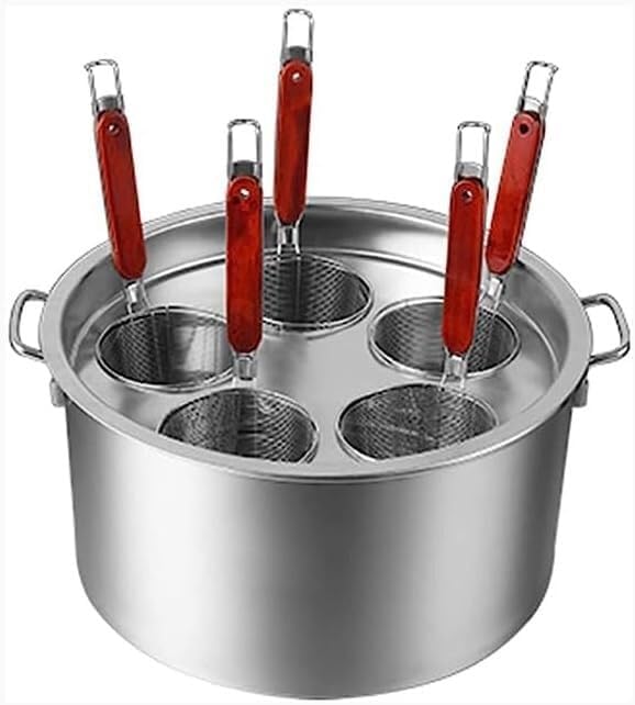Magnificent 5-Piece Commercial Pasta Pot Set Stainless Steel