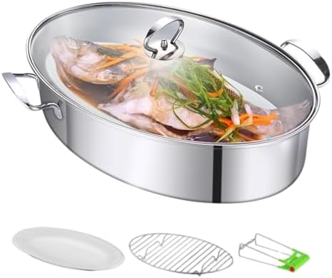 Stainless Steel Fish Steamer for Cooking Braiser