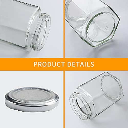 20 Pcs 10 oz Glass Jars with Silver Lids for Gifts