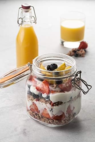 Kilner 1L Glass Preserver Space-Saving Jarnon-reactive food container
