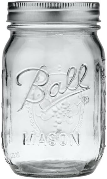 Ball Regular Mouth Glass Mason Jars Pint Sizes Pack of 24