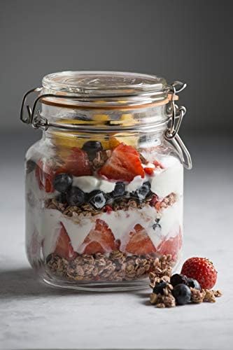 Kilner 1L Glass Preserver Space-Saving Jarnon-reactive food container