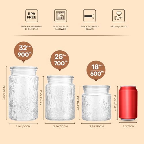 Adorable 32oz Mason Jars x2 Perfect for Storage Gifting