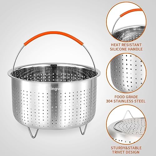 Skingwa 3Qt Stainless Steel Steamer Basket for Instant Pot