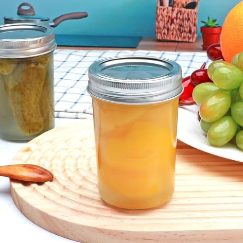 Woaiwoq 8 oz Mason Jars 30 Pack with Airtight Lids