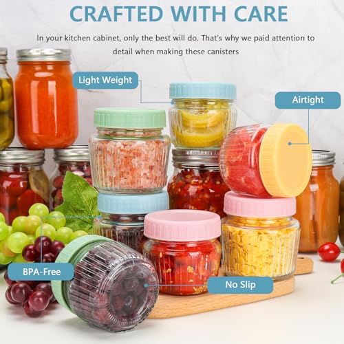 Cehomi 8 oz Mason Jars with lids