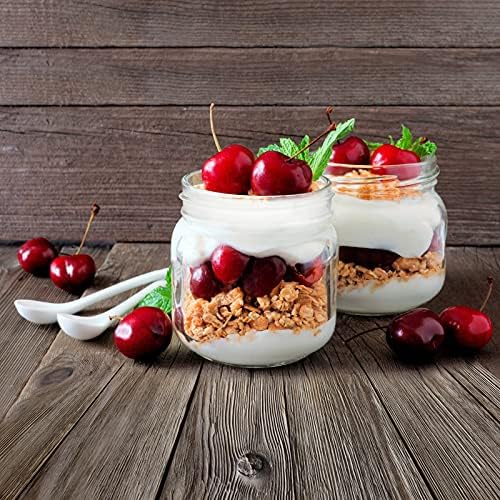 CycleMore 24 Pcs 8oz Clear Glass Mason Jars with Silver Lids
