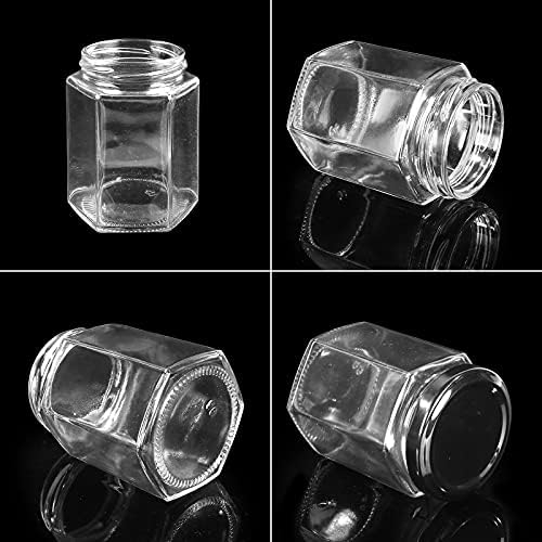 Betrome 6oz Glass Jars with Black Lids for Canning Gift Giving