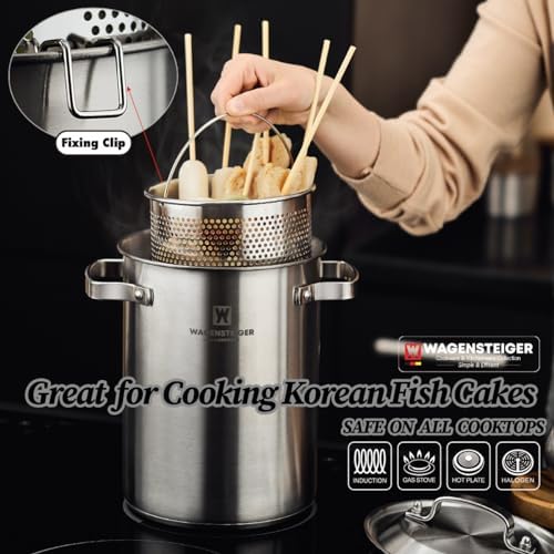 WAGENSTEIGER Premium Stainless Steel Asparagus Steamer with Spaghetti Stovetop Cooker