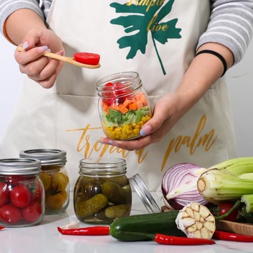 EkkoVla 10 oz Mason Jar with Regular Lid 24 Pack