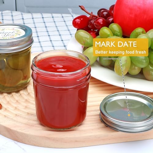 Stylish 6 Oz Mason Jars Set for Kitchen Bathroom Storage