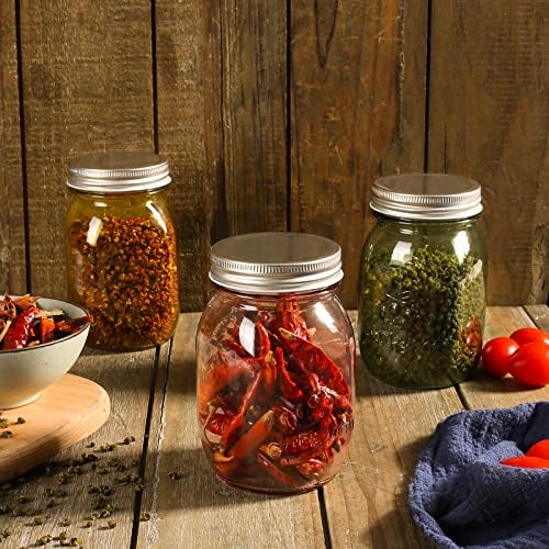 Amzcku Rose-Pink Mason Jars 6-Pack