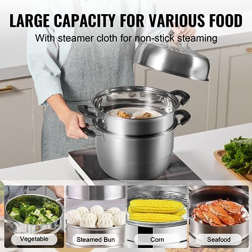 VEVOR 3-Tier Steamer Pot