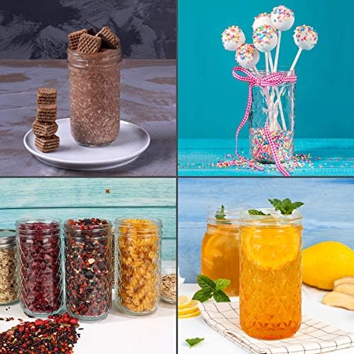DHSBTLS - 15-Piece Glass Mason Jars Set for Airtight Preserving